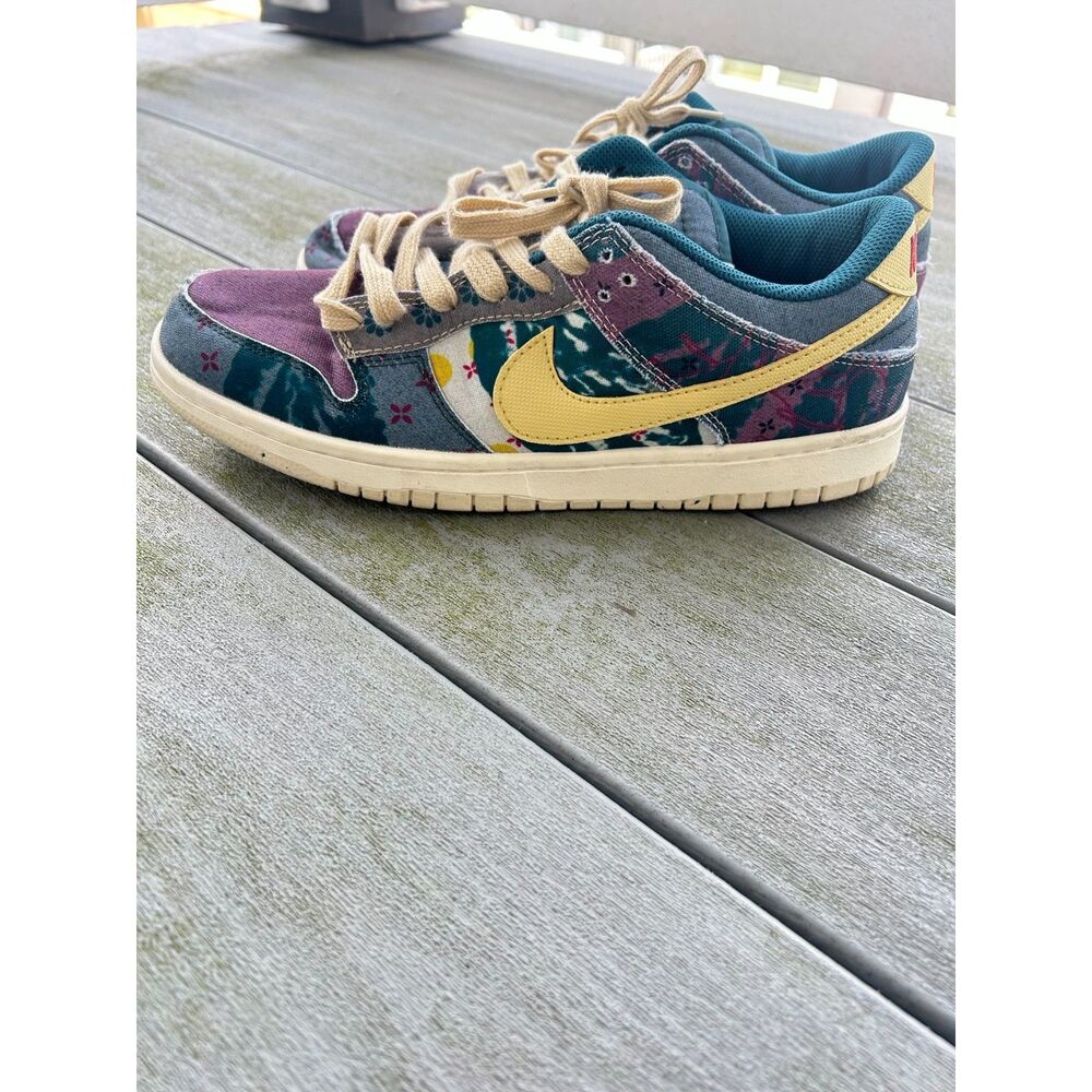 Nike Dunks Mens Sneakers Community Garden Multicolor Size 10